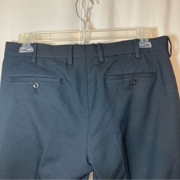 Louis Raphael Tailored 33 x 30 Navy Blue Pleated Tapered Straight Slacks Pants - Picture 6 of 9